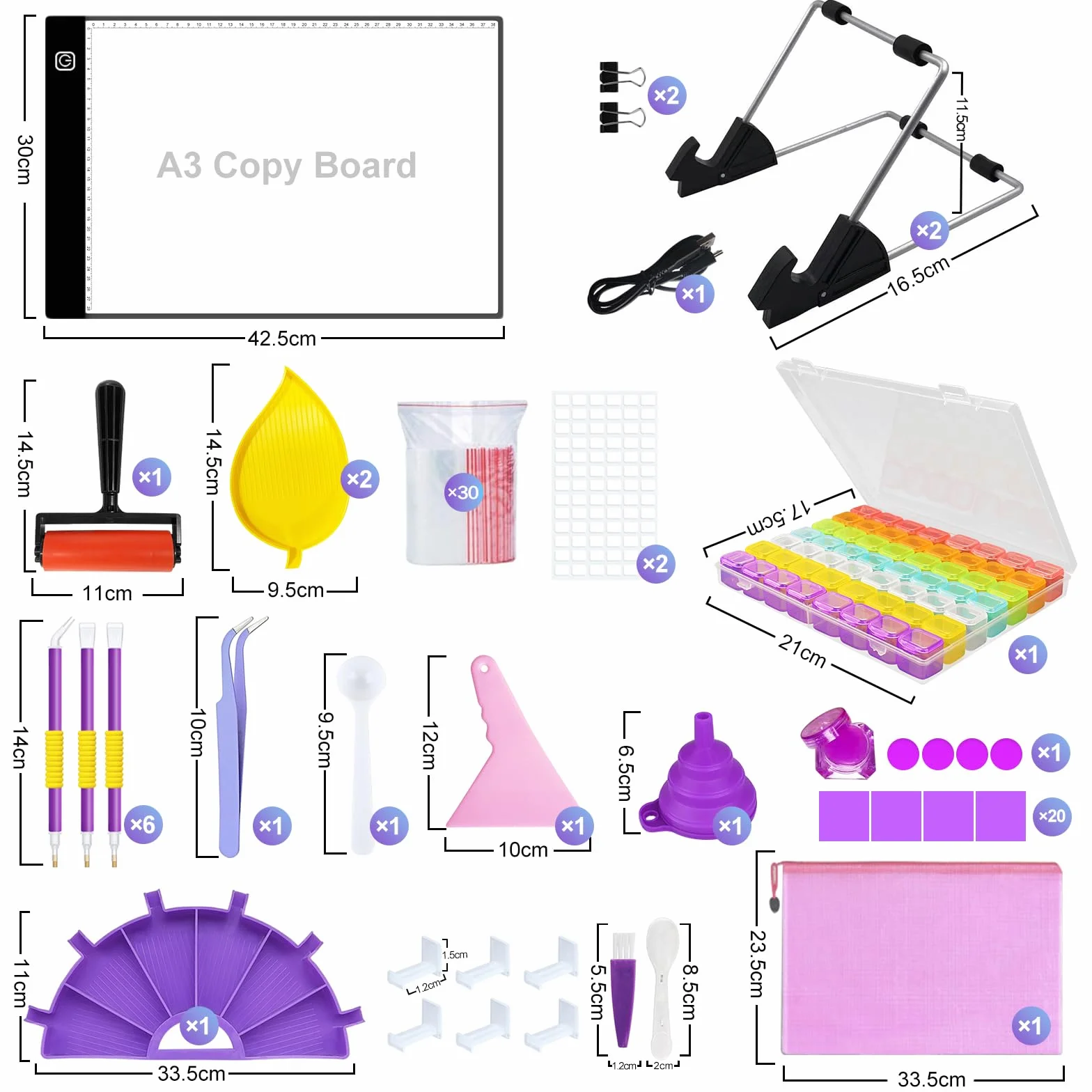 TAVADA A3 LED Tavoletta Luminosa per Disegno,LED Light Pad,Sottile Lavagna Luminosa Alimentato Tramite Cavo USB, Light Pad di Disegno,Light Board Tracing Light Box per Disegni, Animazione,Bozzetti