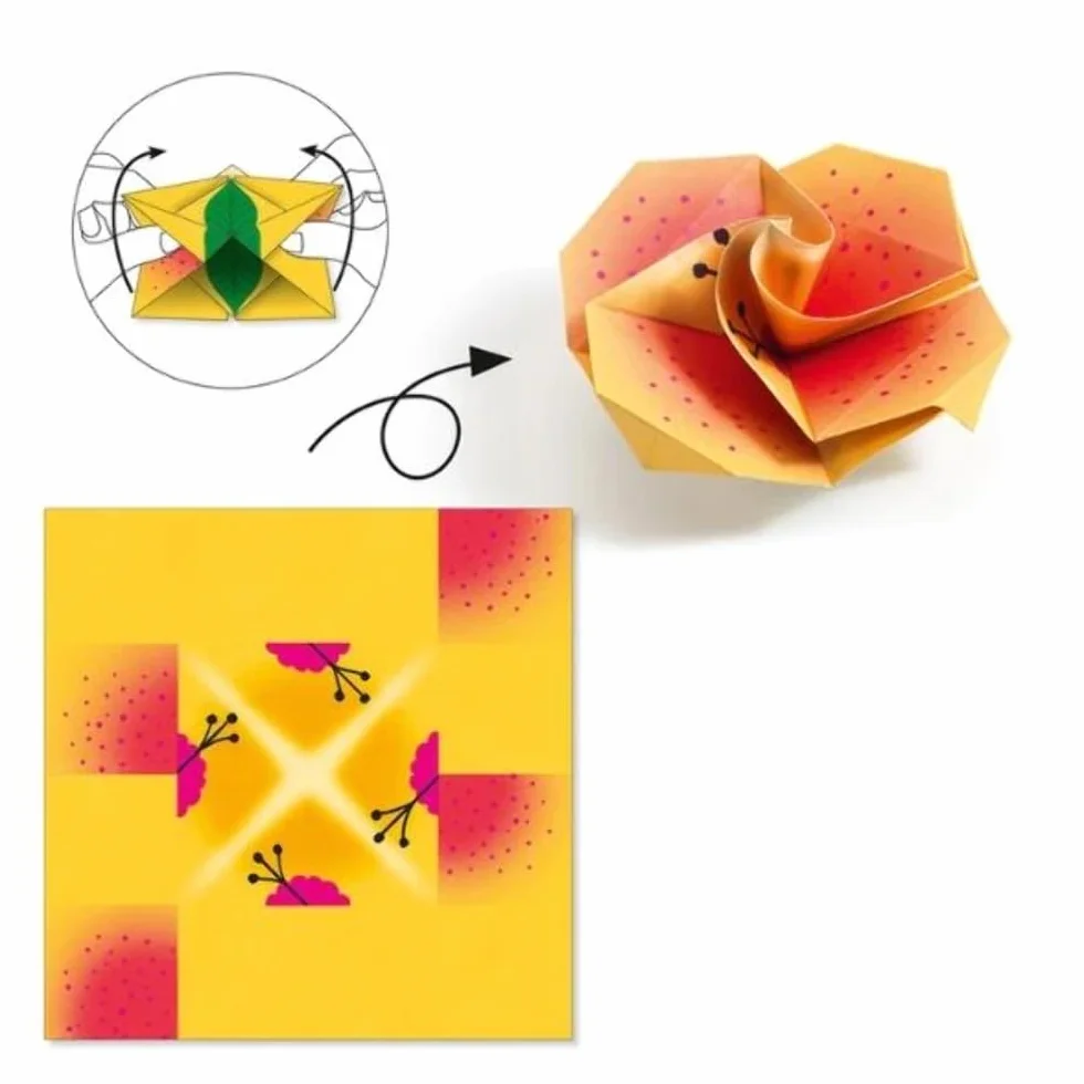 DJECO - Papiroflessia Origami Tropici (min. 2 u.) Bambole e Figure, M (DJ08754)