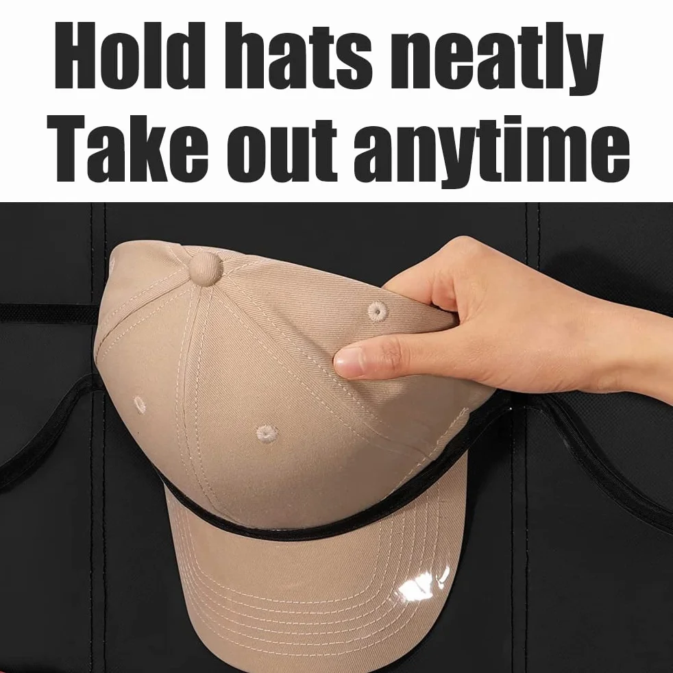 24 tasche portaborraccia per berretti da baseball cappello organizzatore cappelli appesi supporto di stoccaggio per parete armadio