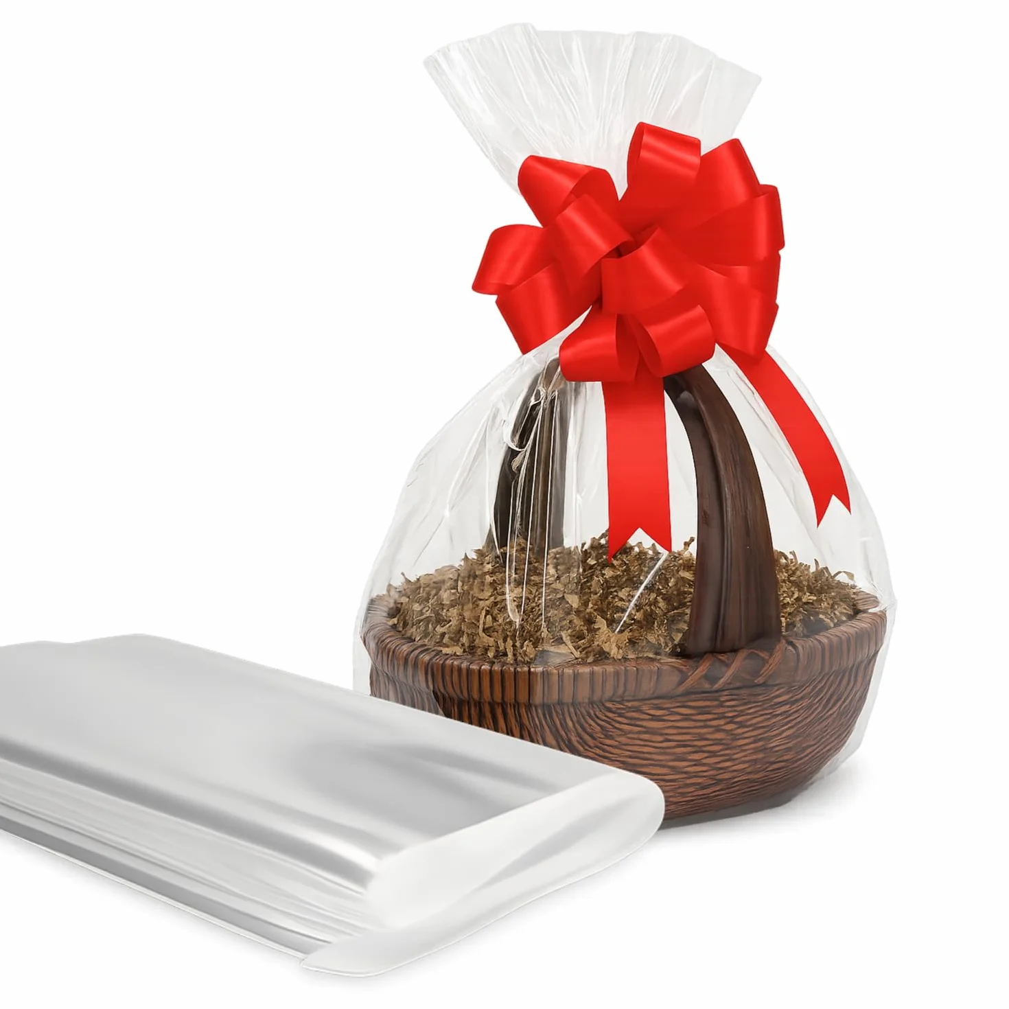 VIRSUS Fogli Cellophane Trasparente per Confezioni 100 x 130 Carta Cesti Trasparente, per confezioni regalo, Feste, Eventi (50)