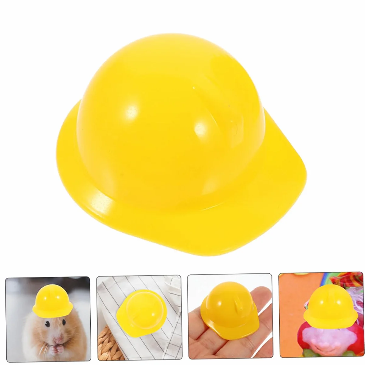 ibasenice Mini Casco Da Costruzione in Plastica Resistente 60 Pezzi, Cappelli Di Sicurezza Per Bambole e Animali Domestici, Decorazione Fai Da Te Per Tappi Di Bottiglia e Feste