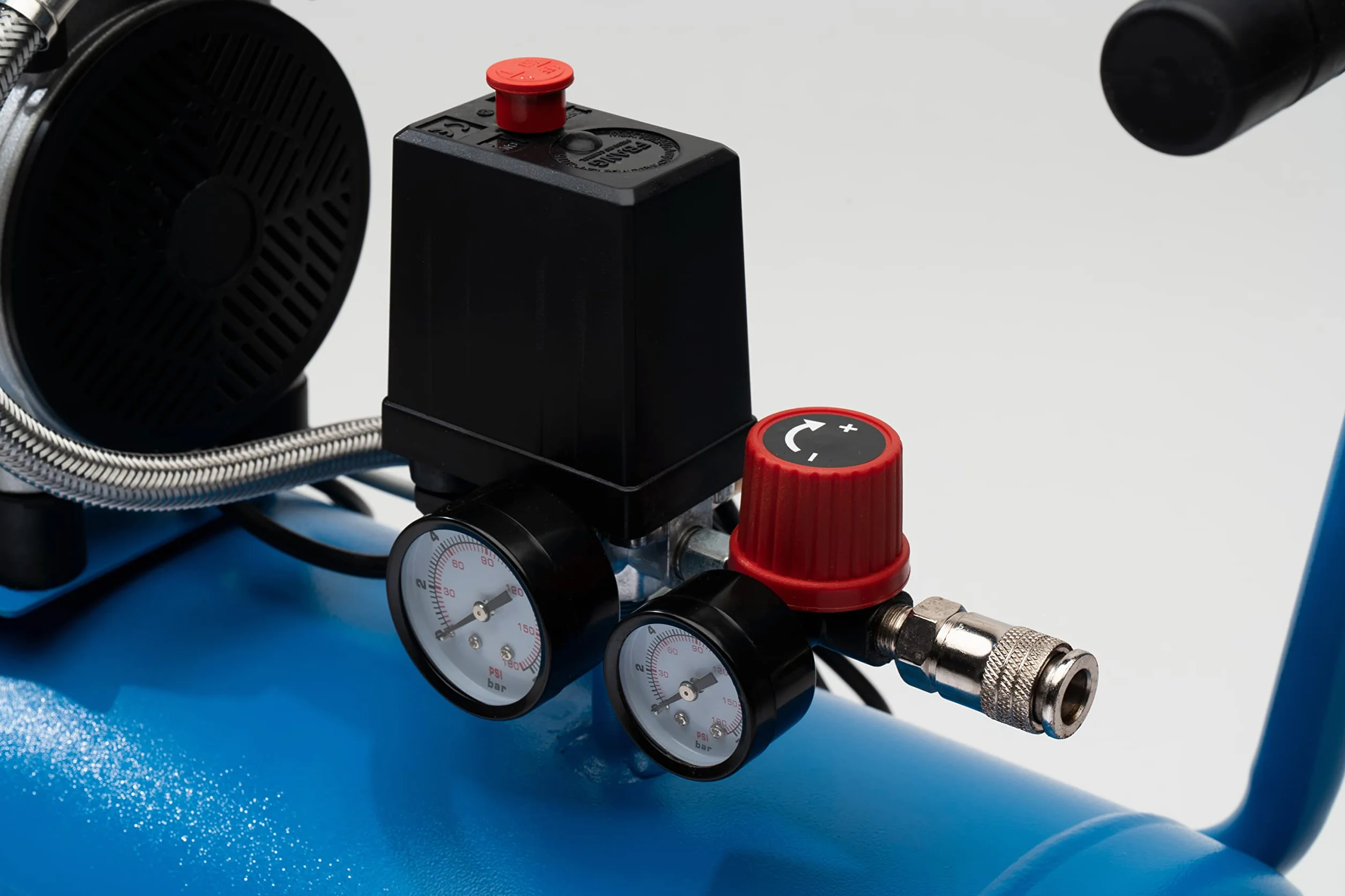 ABAC Compressore d'Aria Silenzioso EASE-AIR 50, Compressore Aria Oil-Free, Pressione Massima 8 Bar, Potenza 1 Hp, Serbatoio 50 Litri, Rumorosità 59 dB