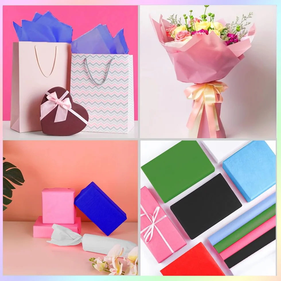 Carta velina nera 100 fogli 70 x 50 cm per confezioni regalo