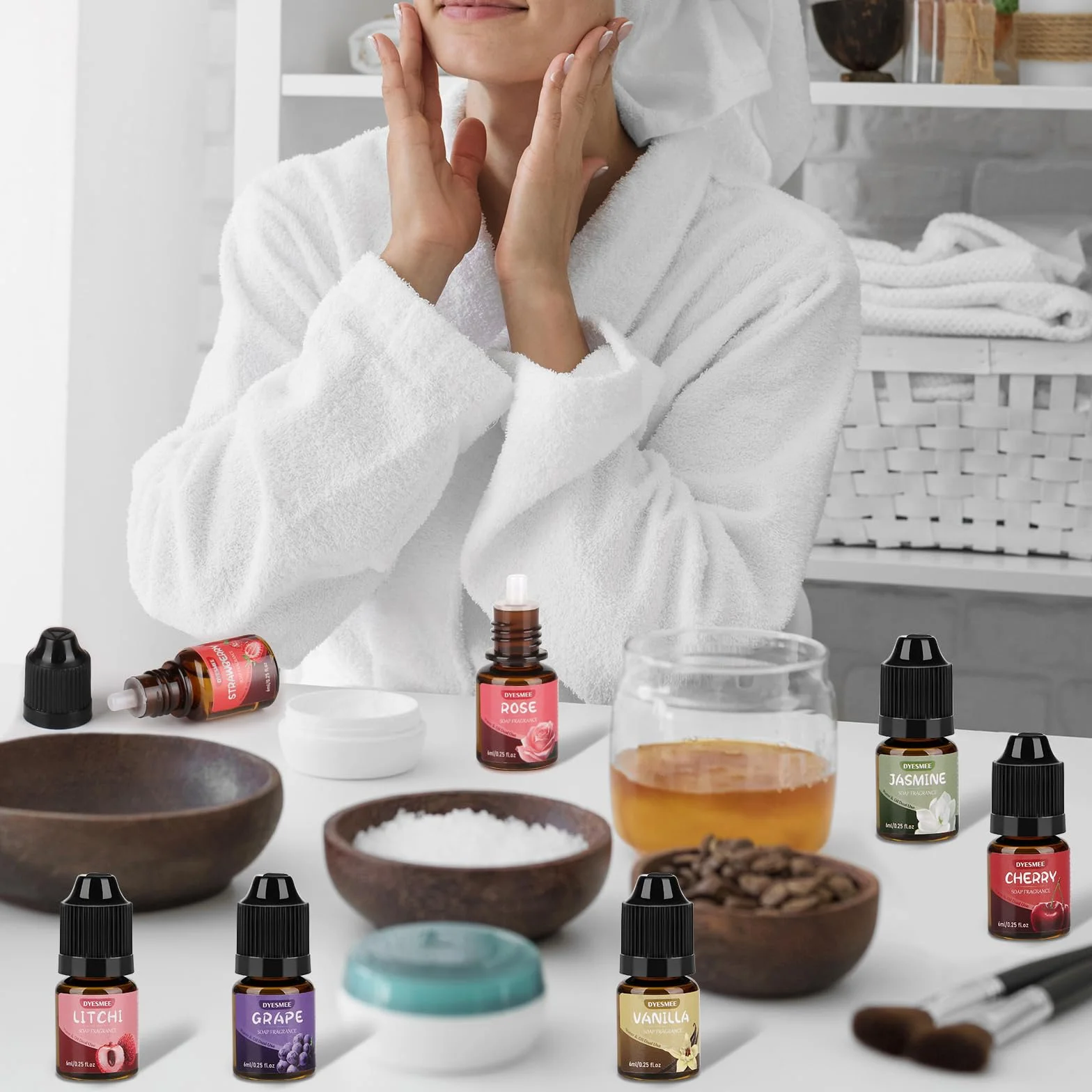 Olio Profumato per Sapone, 12 x 6 ml Olio Profumato per la Fabbricazione del Sapone, Aroma di Sapone, Set di Oli Profumati Liquidi per Bombe da Bagno fai da te, Slime, Candele, Lozioni, Cosmetici