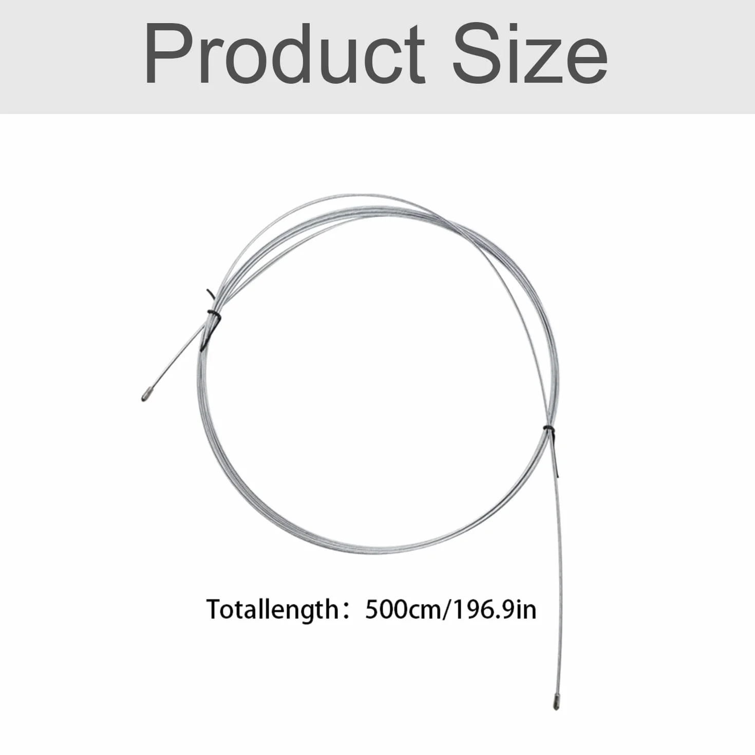 Sonda Tiracavi Passacavi Elettricista - Aid Wire Cable Cavo Threading Dispositivo Kit di Strumenti Per L’Installazione di Cavi, Diametro 3 mm, 5 M, Argento, con Molla di Guida