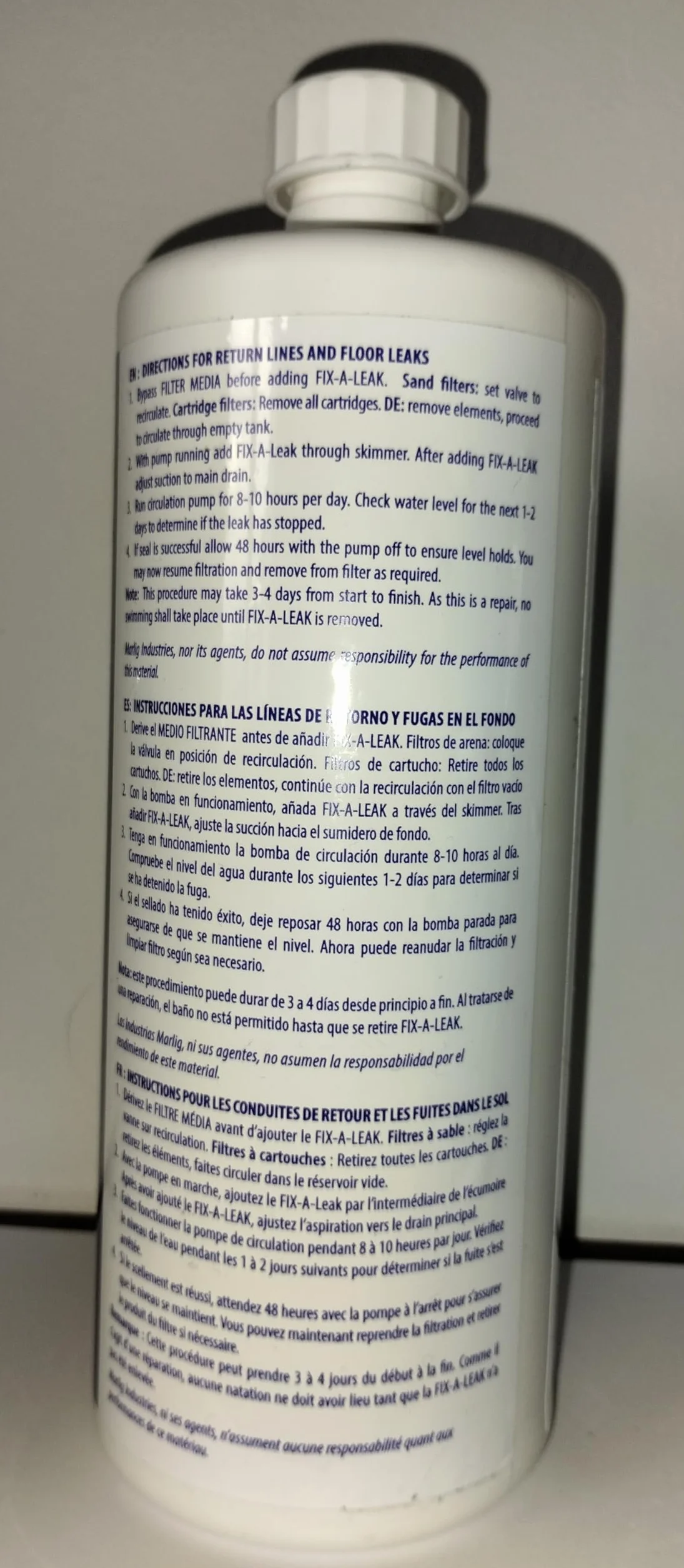 Fix A Leak, Sigillante per perdite in piscina e vasche idromassaggio, specialista in riparazione dal 1980, prodotto in Canada