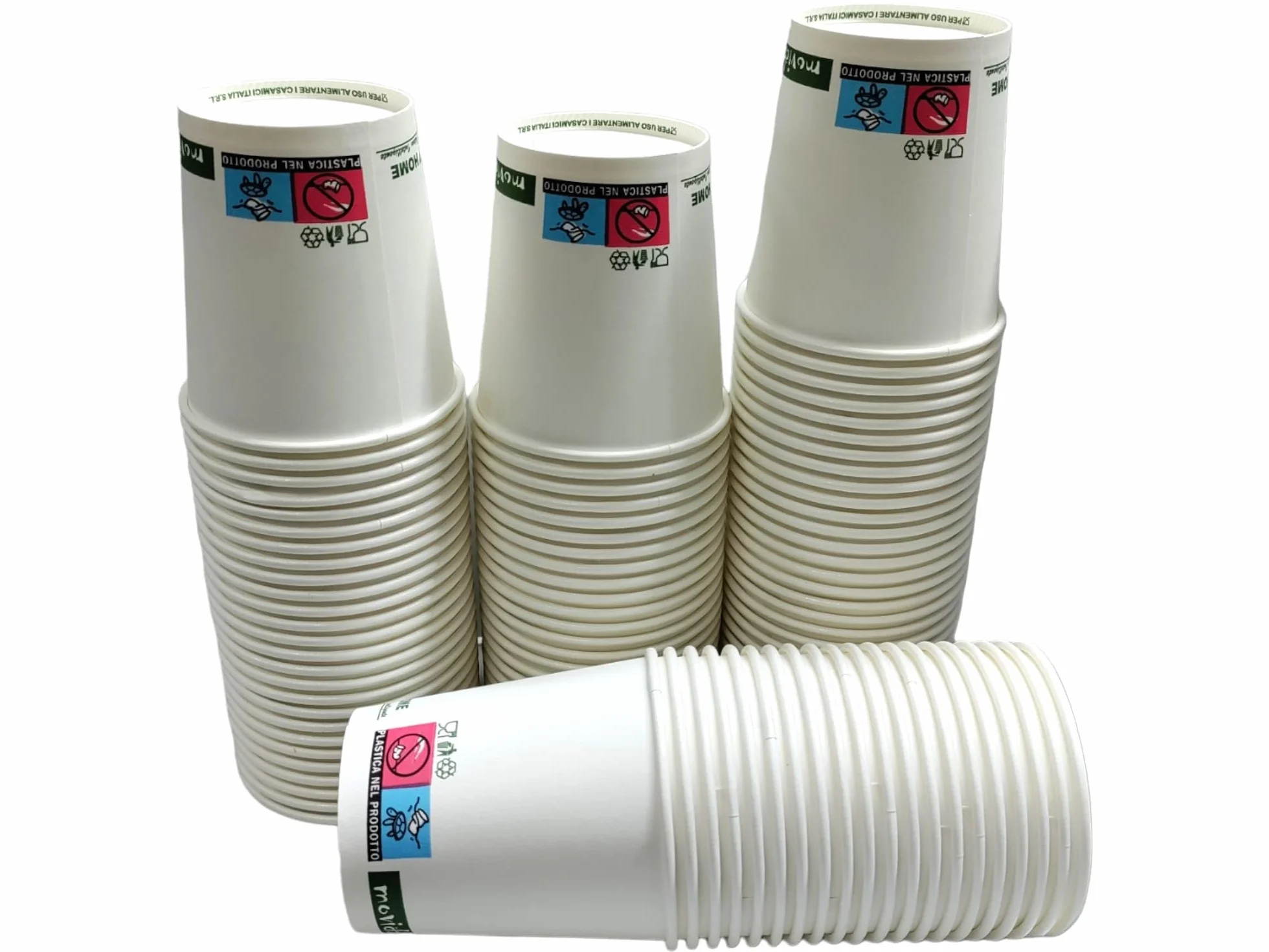 Bicchieri cocktail 210 ml eco friendly usa e getta bio compostabili biodegradabili bianco 100 pezzi