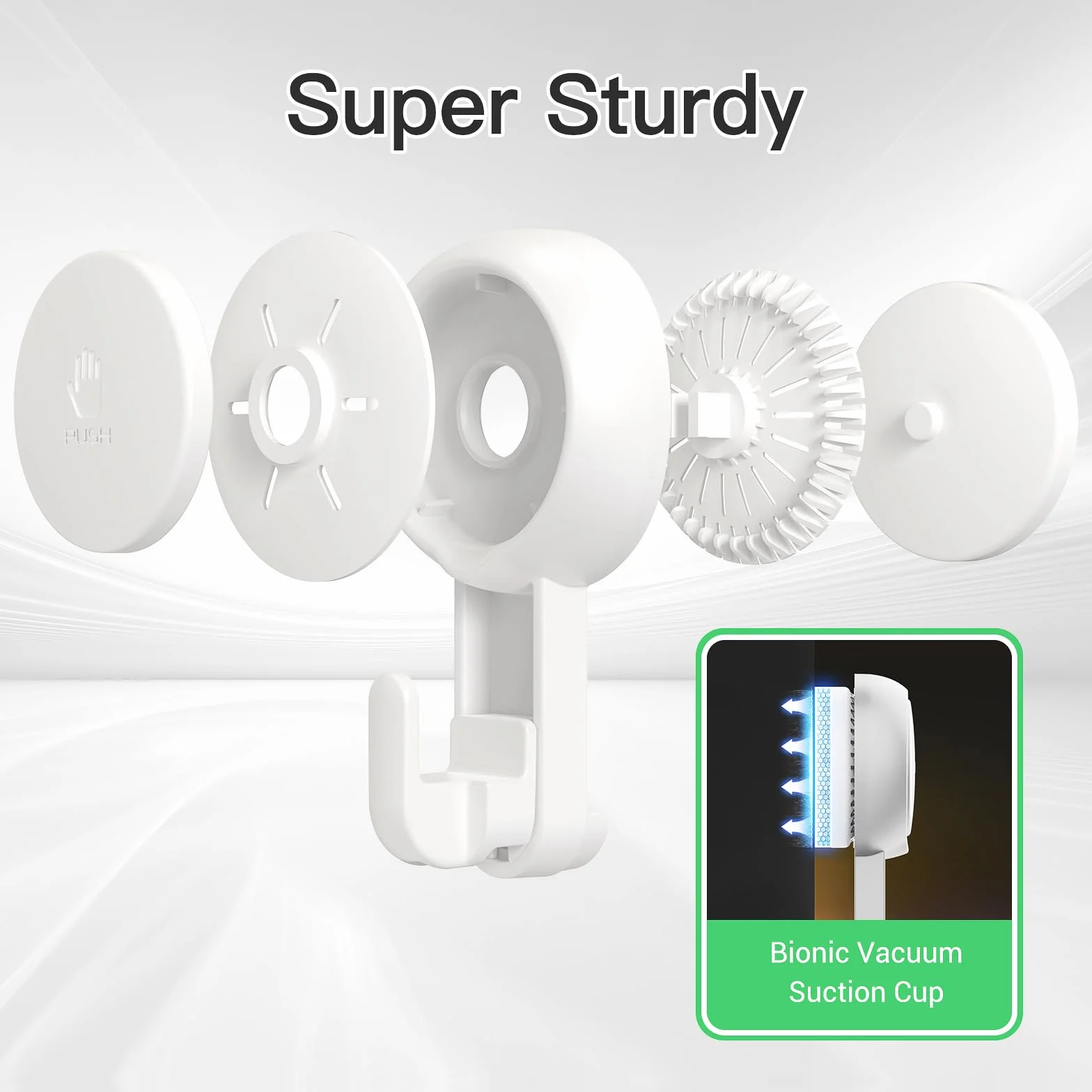 ilikable 4 Pezzi Ganci Ventosa Bagno Super Portante 5KG Senza Foratura Ganci a Ventosa per Asciugamani Appendini Bagno Impermeabile e Resistente al Grasso Parete per Doccia Cucina
