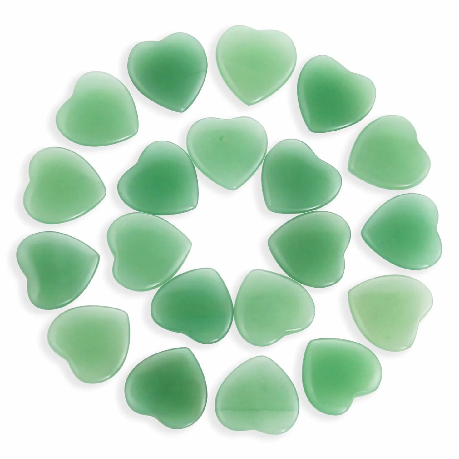 Avventurina Verde Naturale Cristalli a Forma di Cuore - Pietre Curative per Reiki, Chakra, Wicca