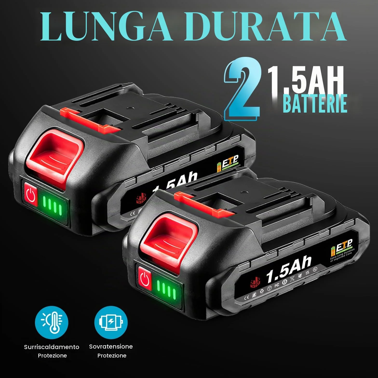 ONEVAN rivettatrice a batteria 20.000N 2.4-5.0 mm senza spazzole 1.5Ah 18mm