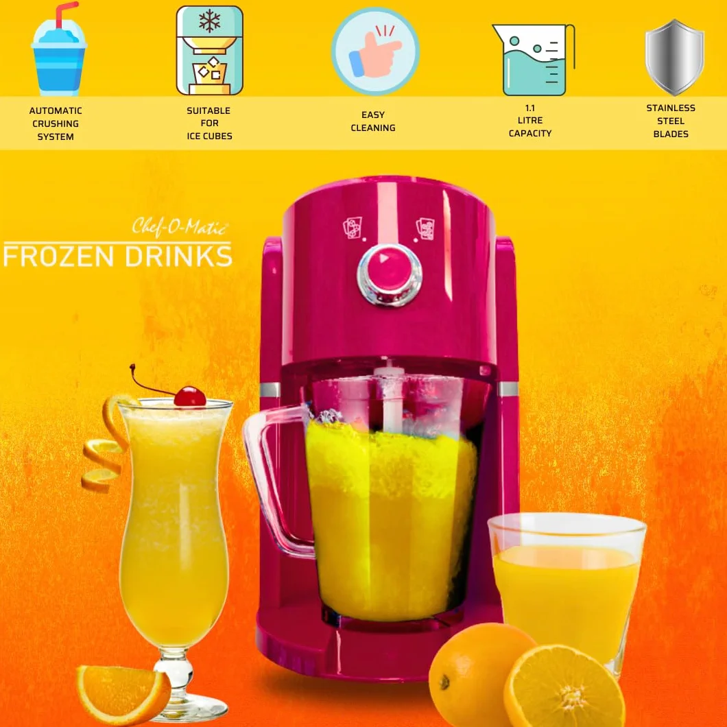 Macchina per ghiaccio elettrica tritaghiaccio 1,1 L acciaio inox per granite cocktail