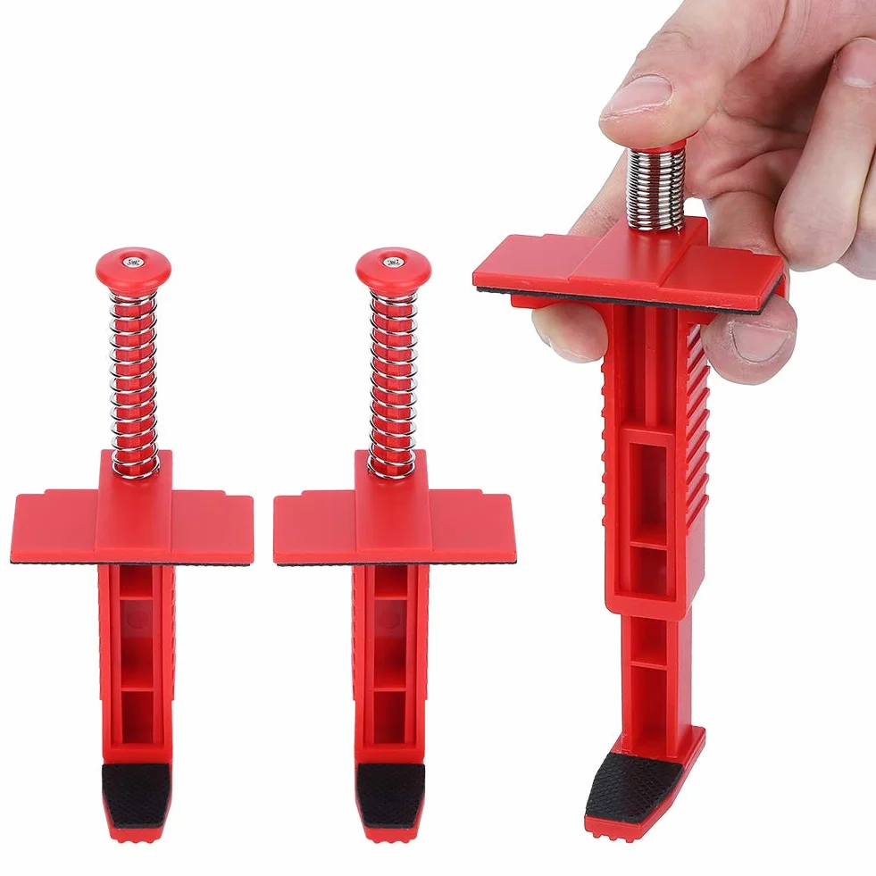 2PCS Brick Liner Runner Wire Drawer Strumento di misurazione per muratura Livellamento con Antiscivolo Strumento di misurazione per Pad Accessorio di ingegneria(Red)