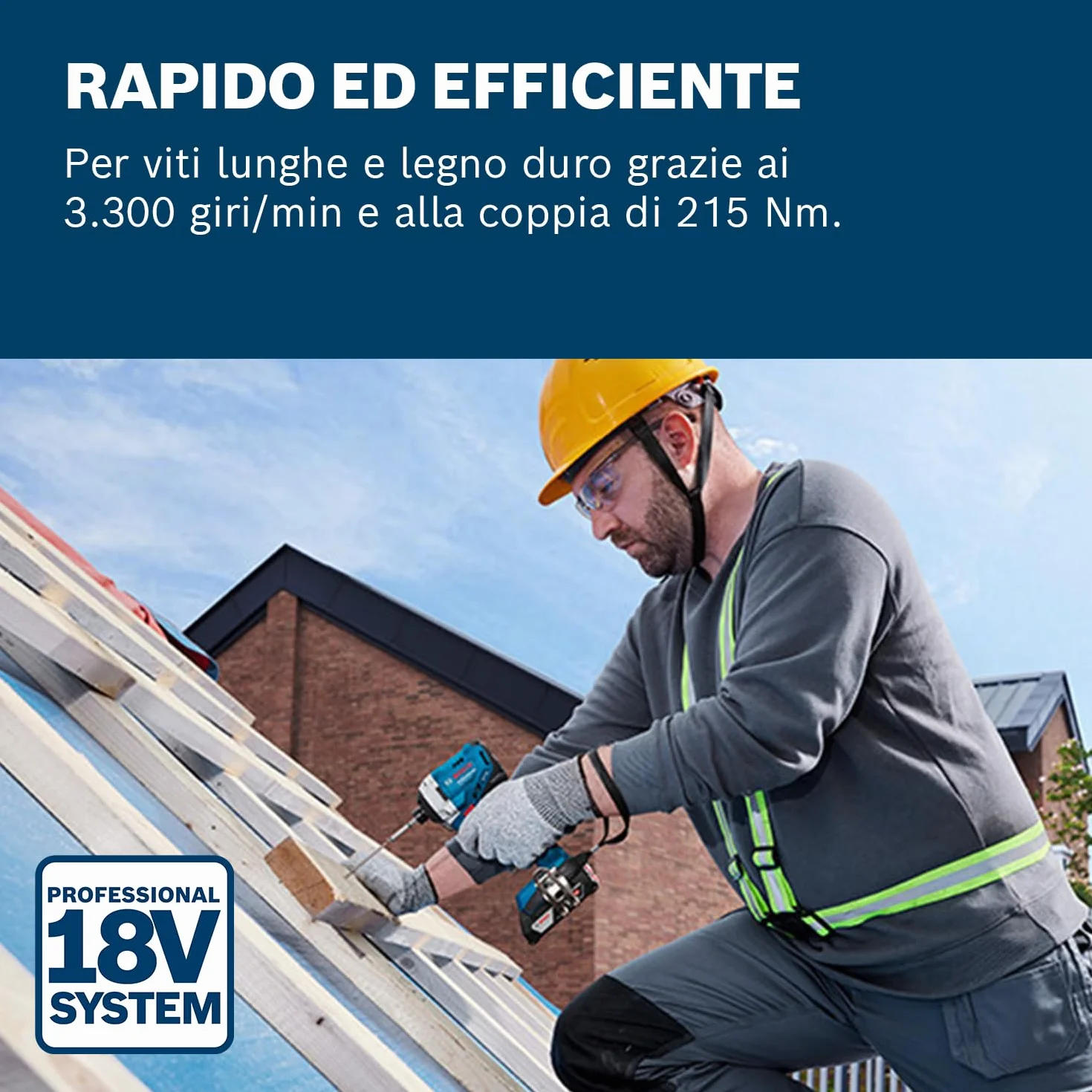 Bosch Professional GDR 18V-215 Avvitatore a percussione a batteria 18V