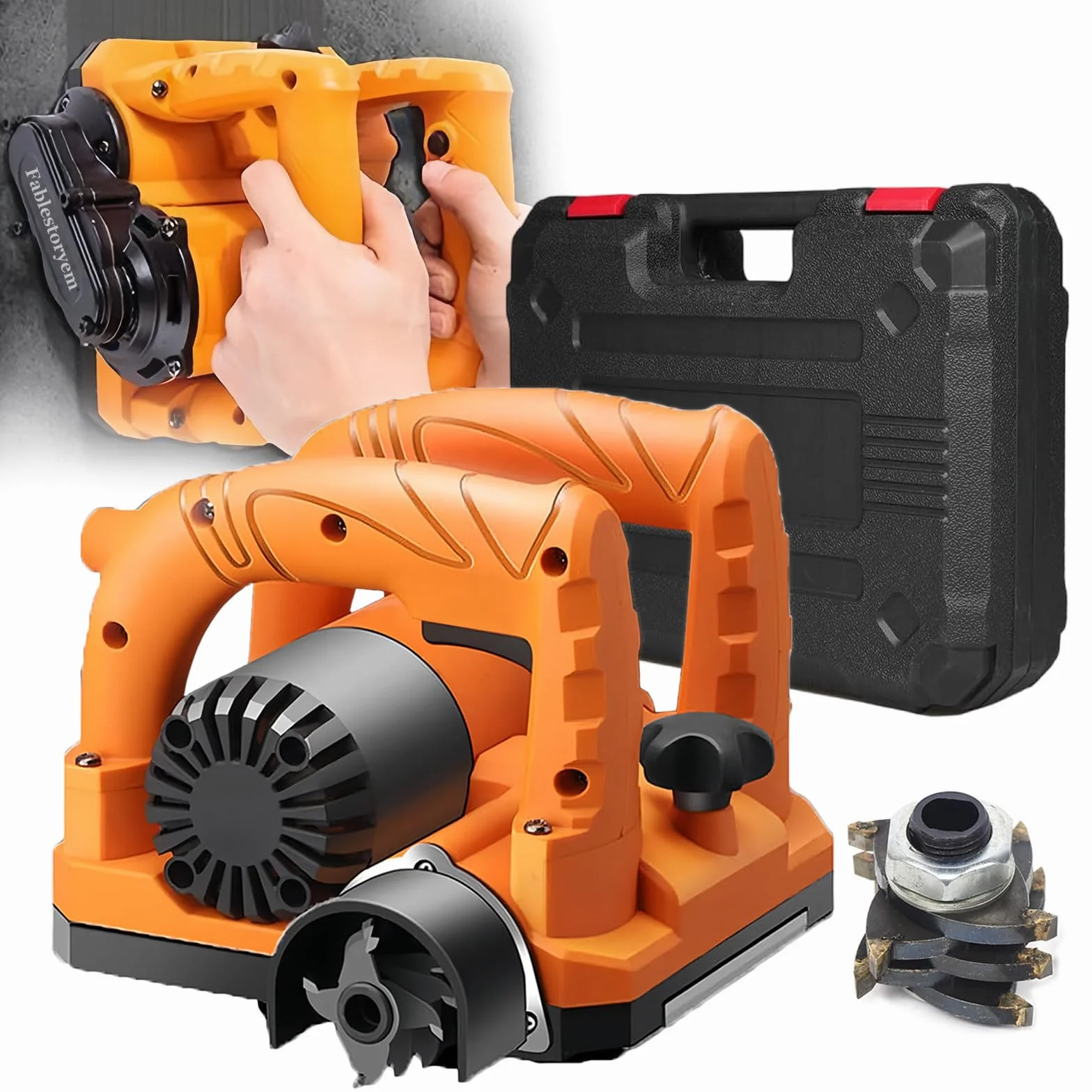 Fresa Elettrica per Intonaco da Parete, 5800W/6800W, Fresa per Ristrutturazione, Fresa a Rulli, 9000giri/Min, Fresatrice per Calcestruzzo, Granito,Intonaco,Vecchie Pitture Ceramiche,6800W