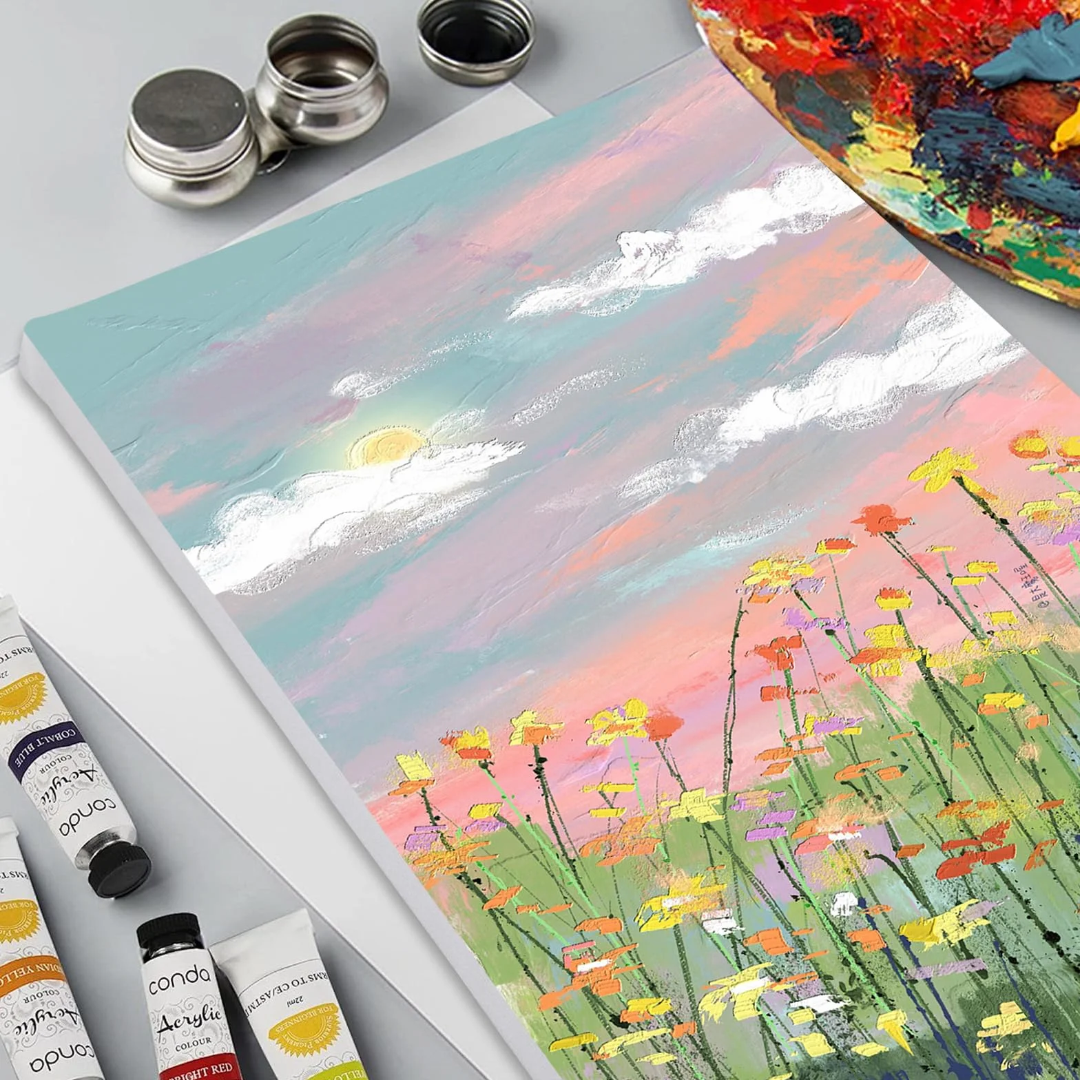Set da 6 tele per dipingere 30x20, 20x15, 15x10 cm – tela per dipingere professionale in tela bianca, perfetta per acrilico, olio e gouache – tele pittura ideali per artisti e hobbisti.
