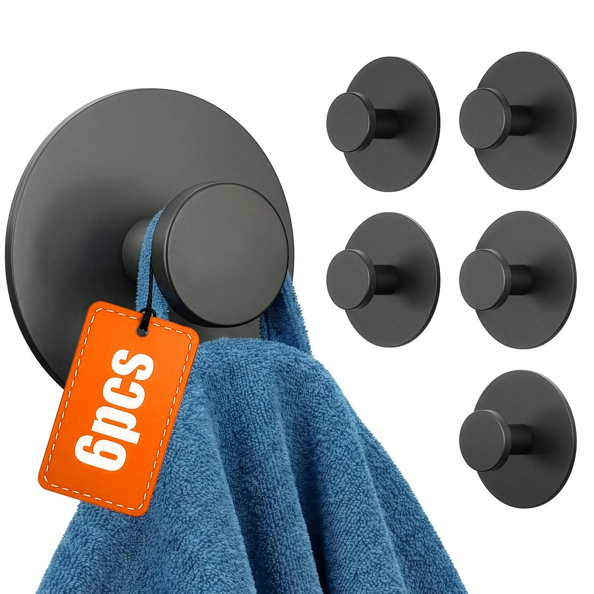 Ganci Adesivi Minismus Set 6 Acciaio Inox Appendino da Muro 5 kg