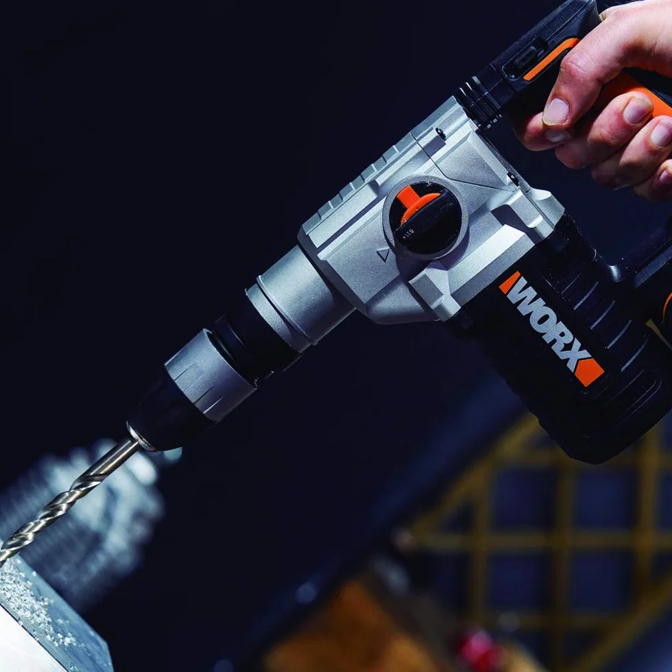 WORX WX392 – Tassellatore 4 funzioni a batteria 20V, potenza 2,2j, dotato di 2 batterie da 4Ah