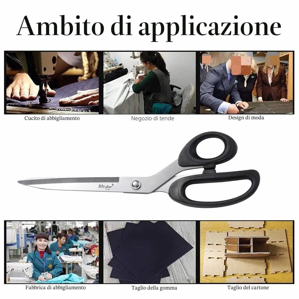 Mr.do Forbici da Sarto Professionali Acuto Forbici in Tessuto Forbici da Cucire Cesoie per Cucire Classico Acciaio Inossidabile Lama Lunga