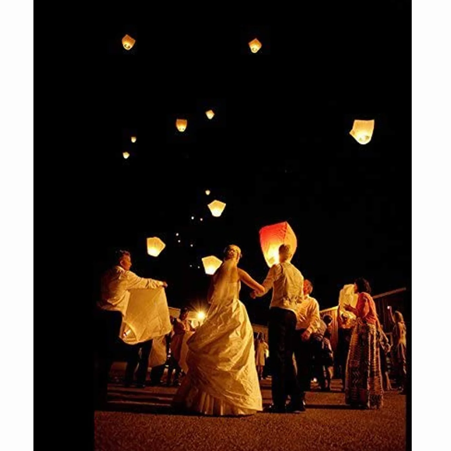 Lanterne Volanti Cinesi Sky Colore Bianco 20 Pezzi