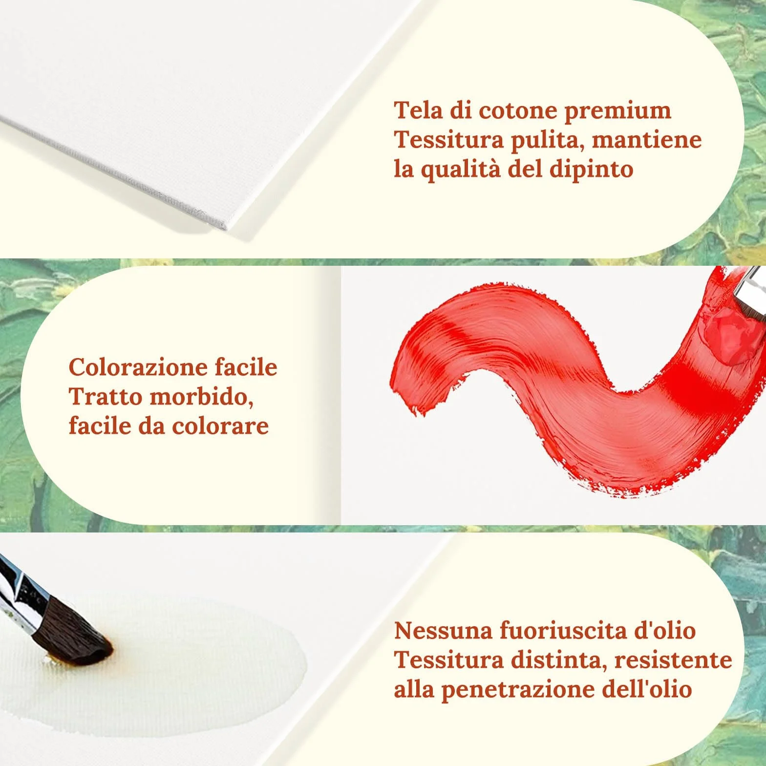 10 Pezzi Tela per Dipingere - Set di Tele per Dipingere 20x20 cm, Tele Pittura Vuota Quadrata Spessore 3 mm, Canvas Bianca Portatile per Pittura Acrilica, Pittura a Olio e Guazzo