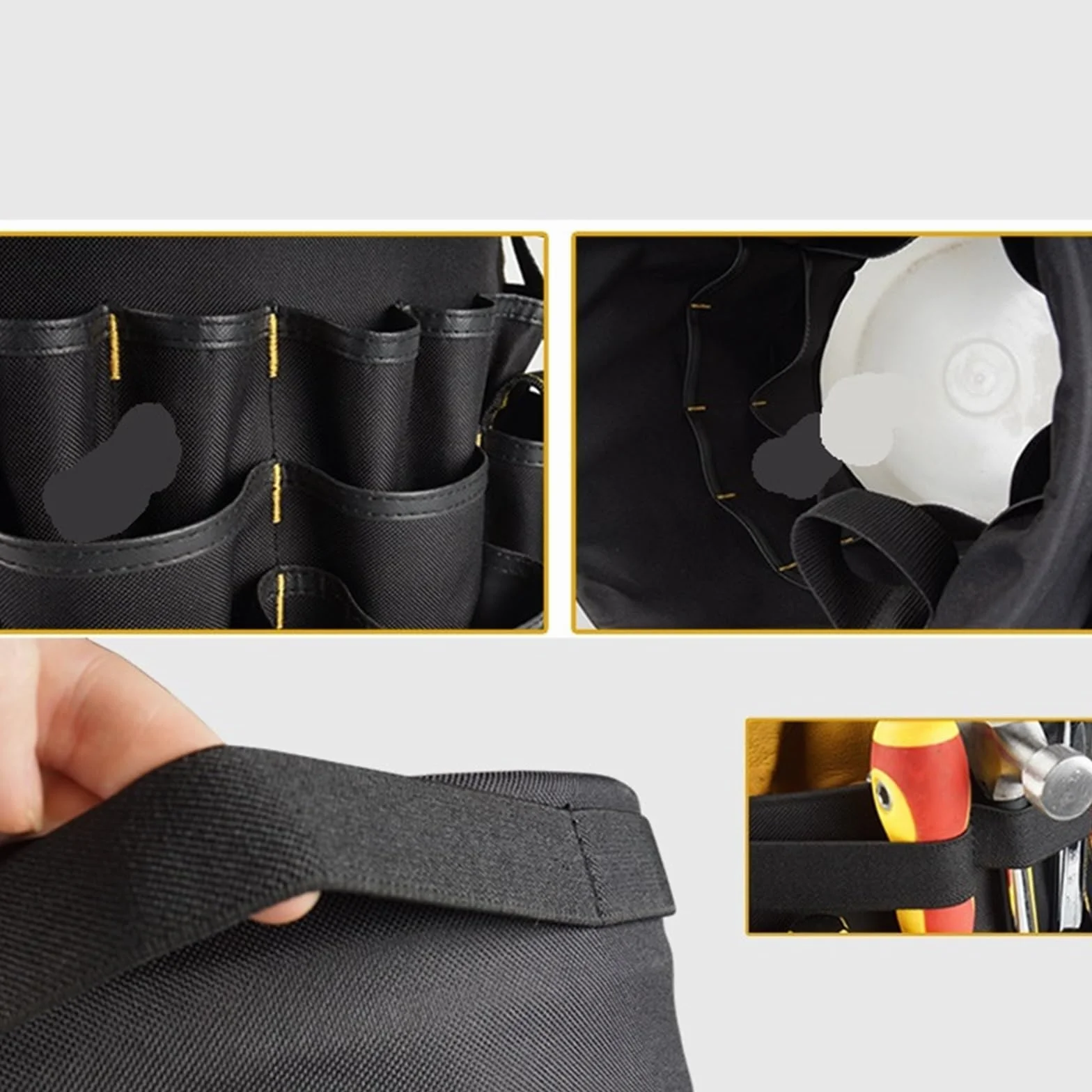 Organizer per attrezzi con secchiello a tasche multiple, resistente all'acqua, per secchi da 3,5-5 galloni