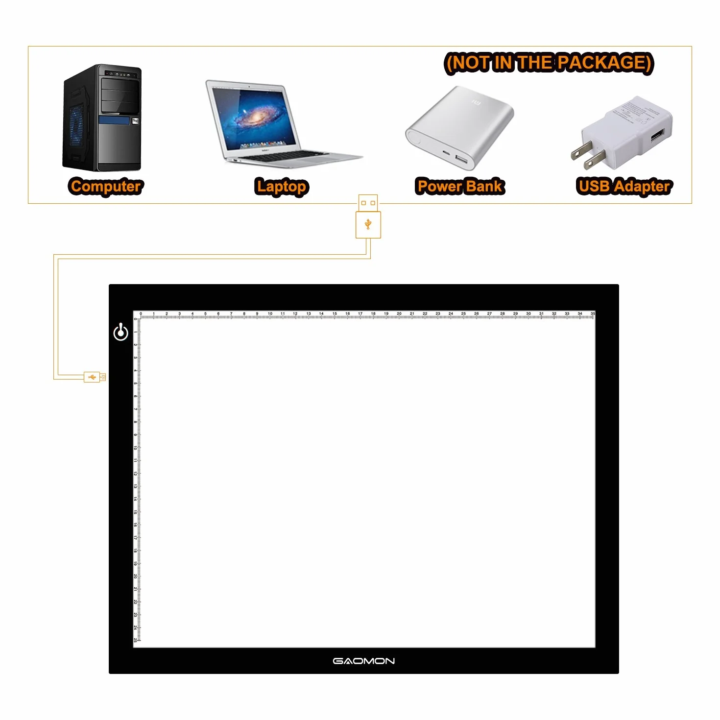 GAOMON B4 Size LED Tavoletta Luminosa per Sketch e Copia - GB4
