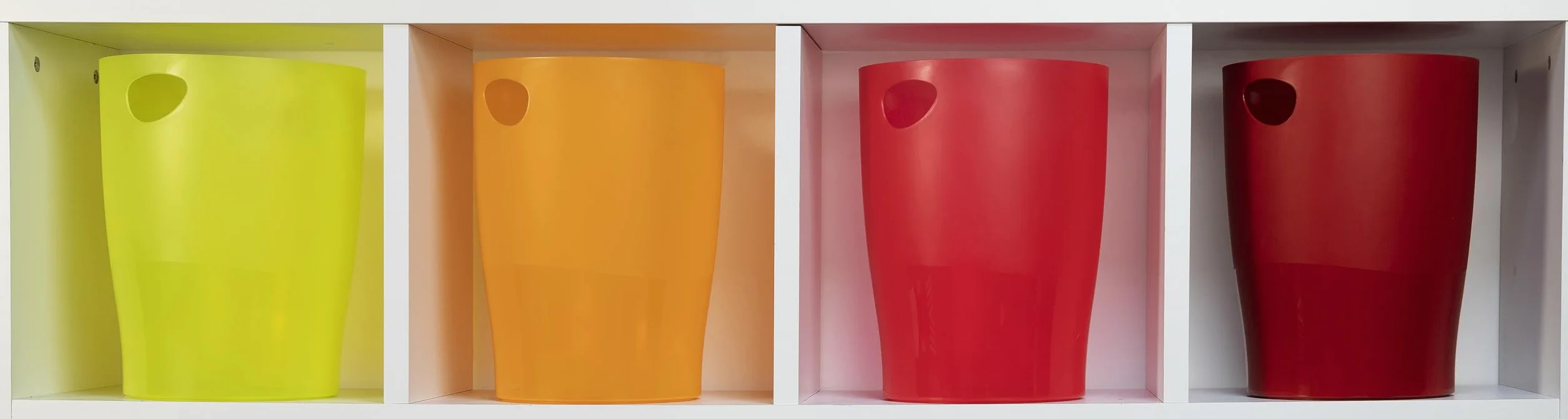 Exacompta cestino gettacarta ECOBIN 15 litri 26,5x26,5x33,5 cm rosso cremisi traslucido