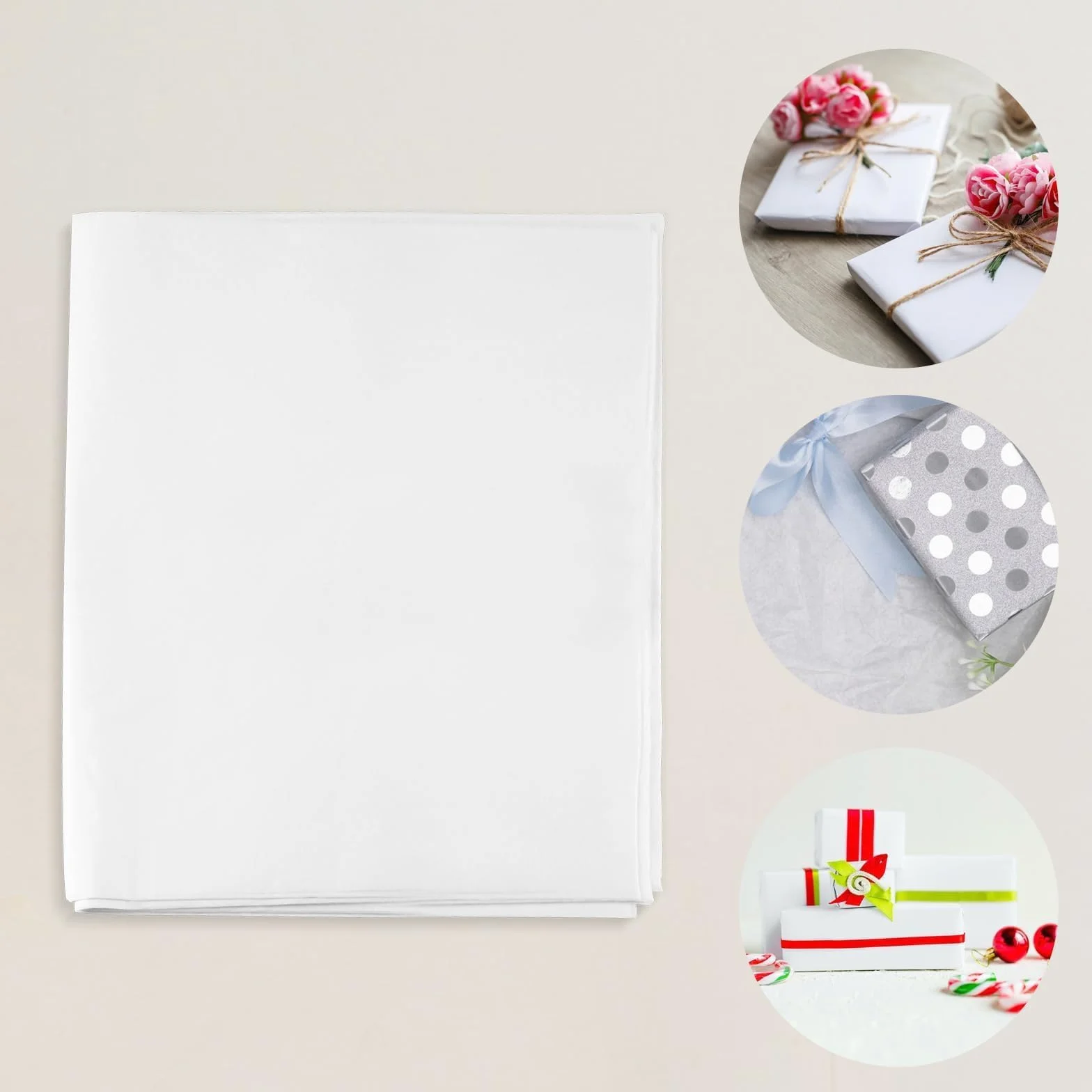 120 Fogli Carta Velina per Imballaggio, Velina Bianca, 50x35 cm da Imballaggio, Carta da Confezioni Regalo per Matrimonio, Compleanno, Decorazione Fai Da Te Artigianato