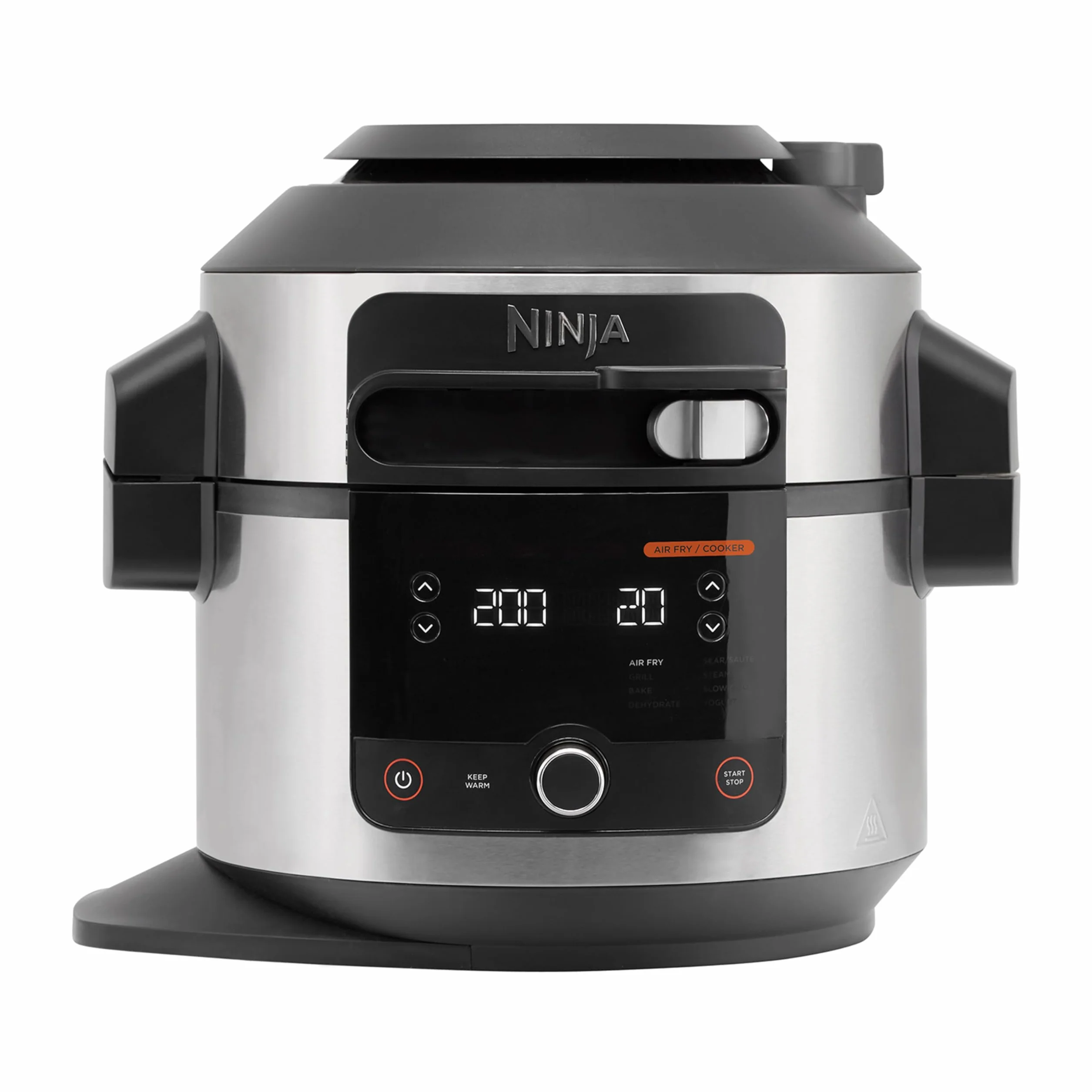 Ninja Foodi Multicooker con Coperchio SmartLid, 11 Funzioni di Cottura Intelligente, 6L, Pentola a Pressione, Friggitrice ad Aria, Cottura a Vapore, Lenta, al Forno, Griglia, Acciaio Inox, OL550EU