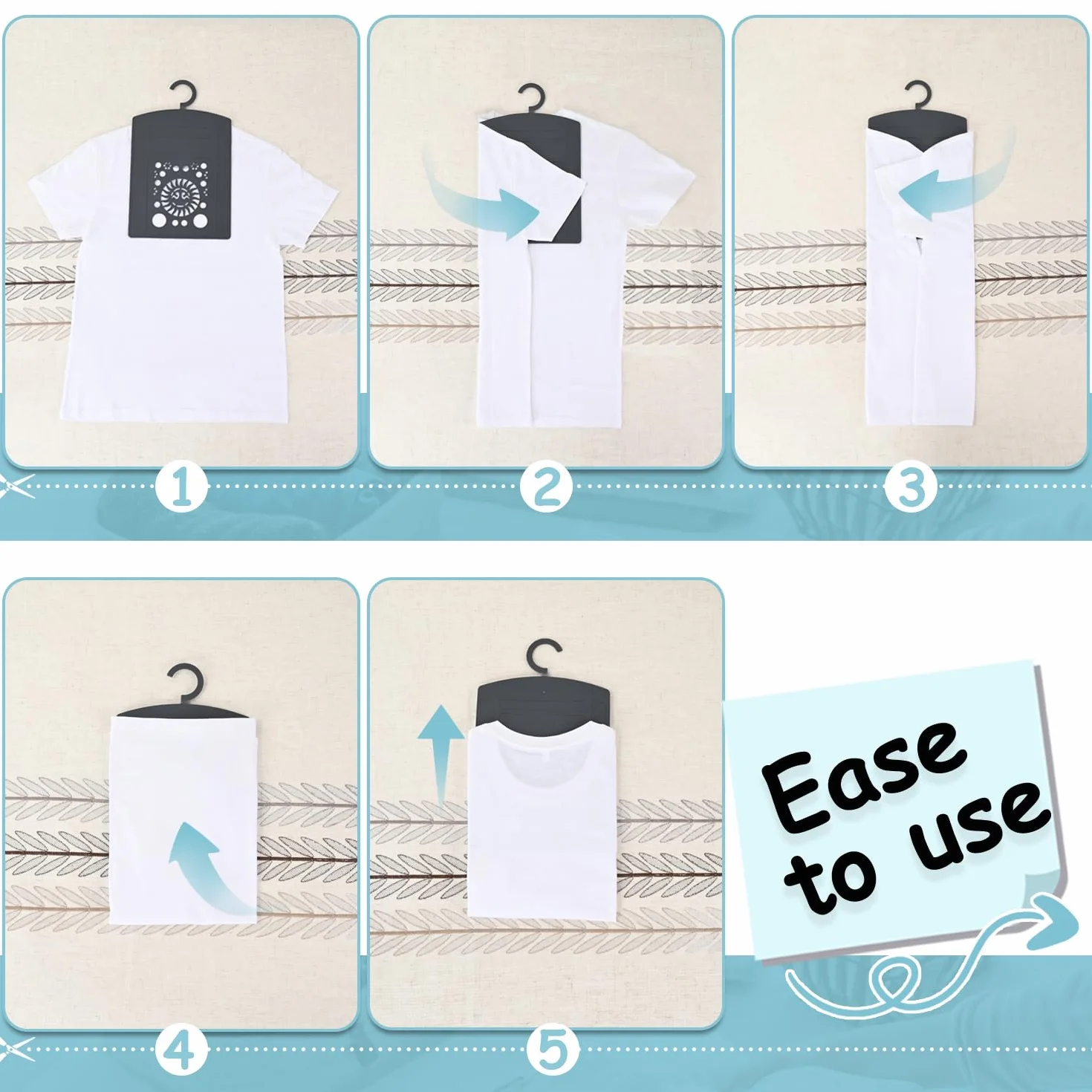BoxLegend Tavola pieghevole per camicia, resistente, per bucato, con gancio per appendere la cartella, grigio