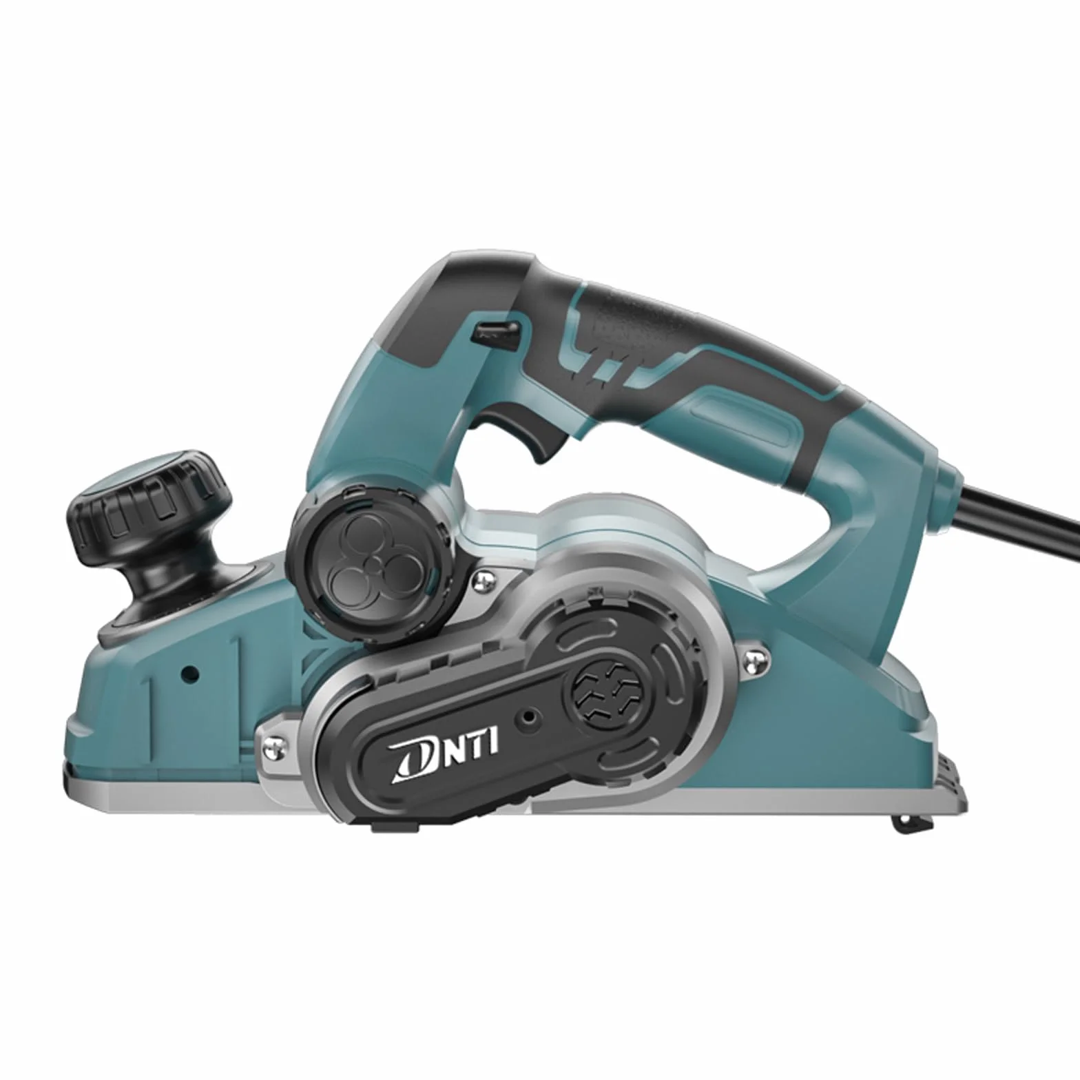 DNTI pialla per legno elettrica Pialletto Elettrico Tensione 220-240 V Potenza 1050 W Giri Min 15000 Largh Pialla 82 Mm, Profondità Asportazione 4 Mm per la Lavorazione del Legno, Rifilatura(58219)