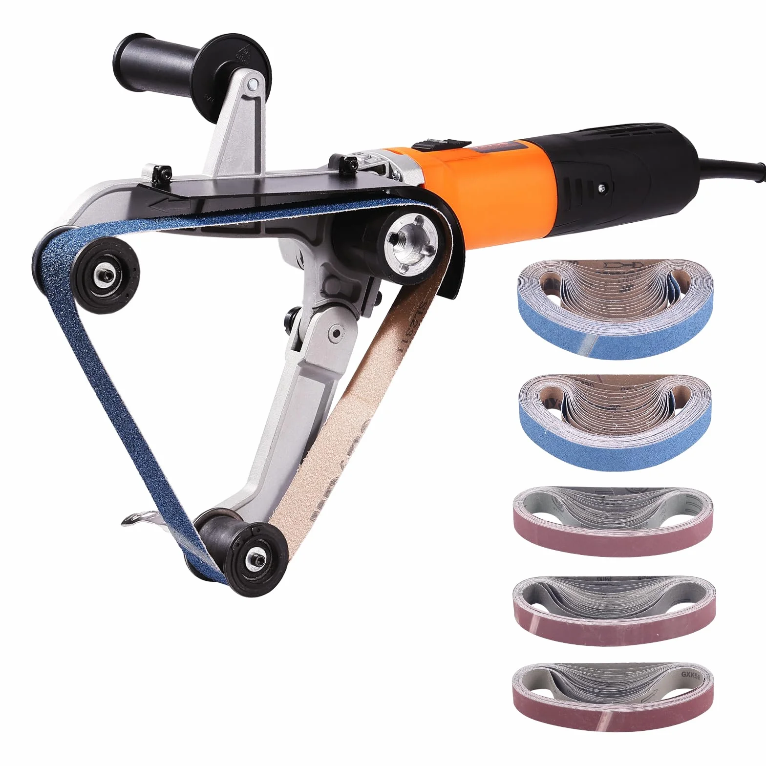 VEVOR Levigatrice per tubi 1300 W, levigatrice a nastro per tubi con 6 velocità, 1100-3200 giri/min, levigatrice a nastro professionale 100 pezzi, con cinghie di levigatura per lucidatura e rimozione