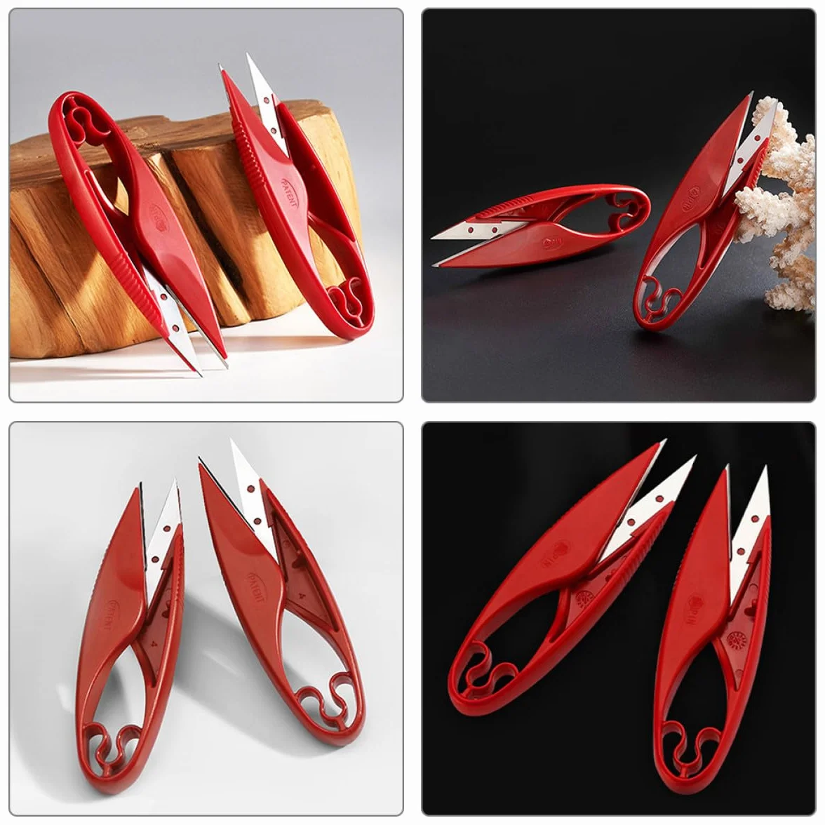Forbici per Tessuto Forbicine Sarta in Inossidabile Rosso per di Stoffa e Carta, Accessori Cucito Versatili per Artigianale