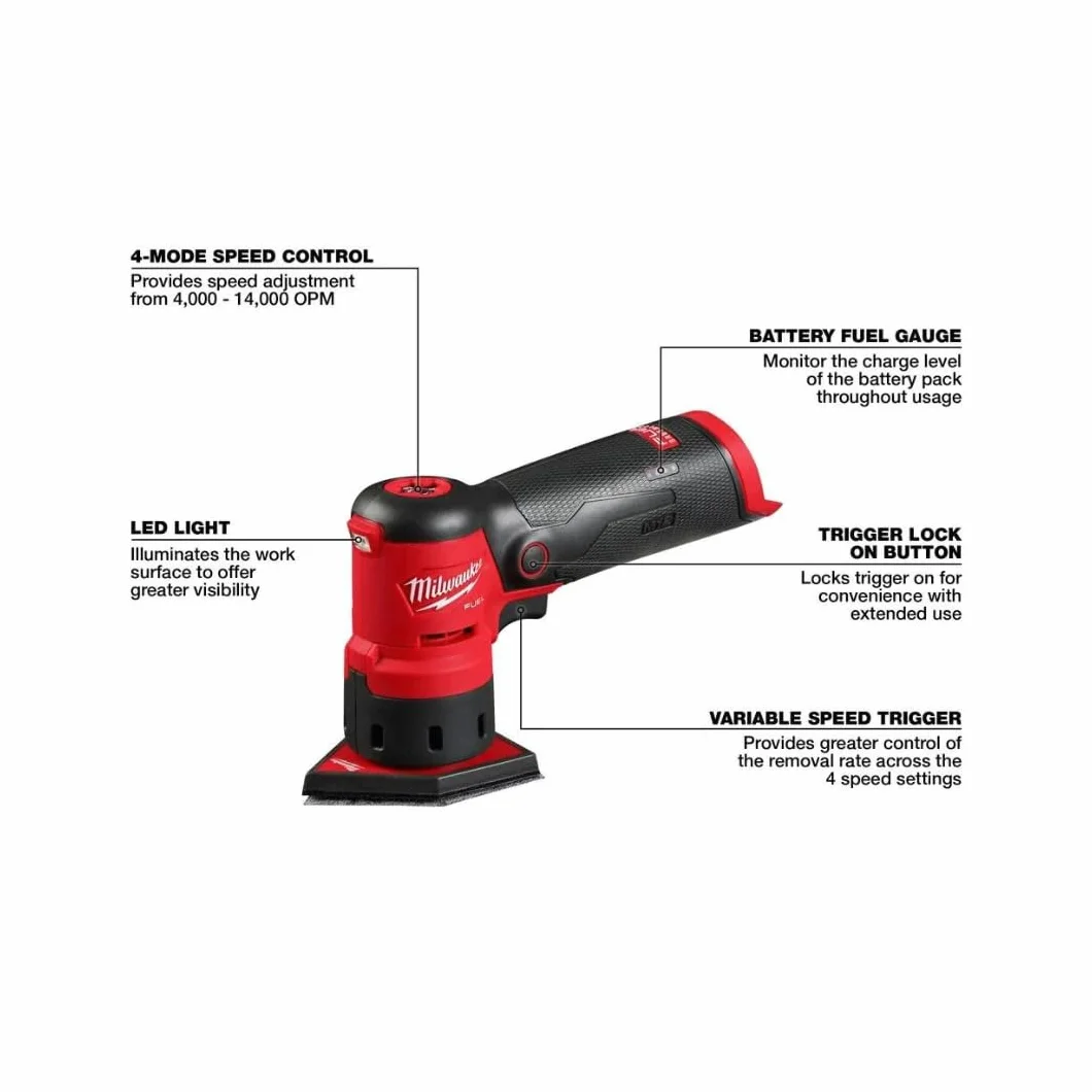 Milwaukee 2531-20 Levigatrice orbitale Senza spazzole 12V
