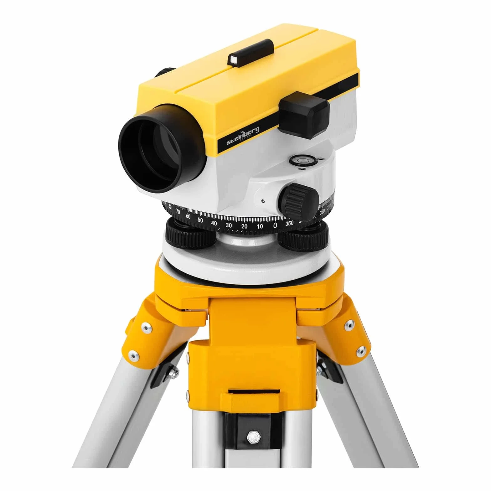Steinberg Systems Livello Ottico Livellatore con Stativo e Stadia SBS-LIS-20/34 (20x, 34 mm, 2,5 mm, Compensatore ad aria)