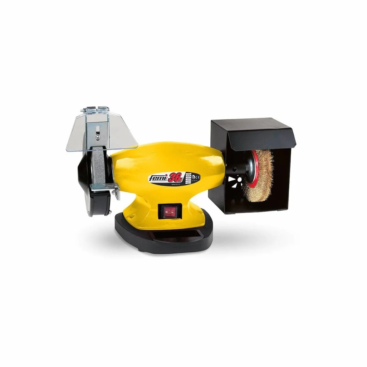 SMERIGLIATRICE DA BANCO BG 36 N 450 W - mola con spazzola Ø 150 mm.