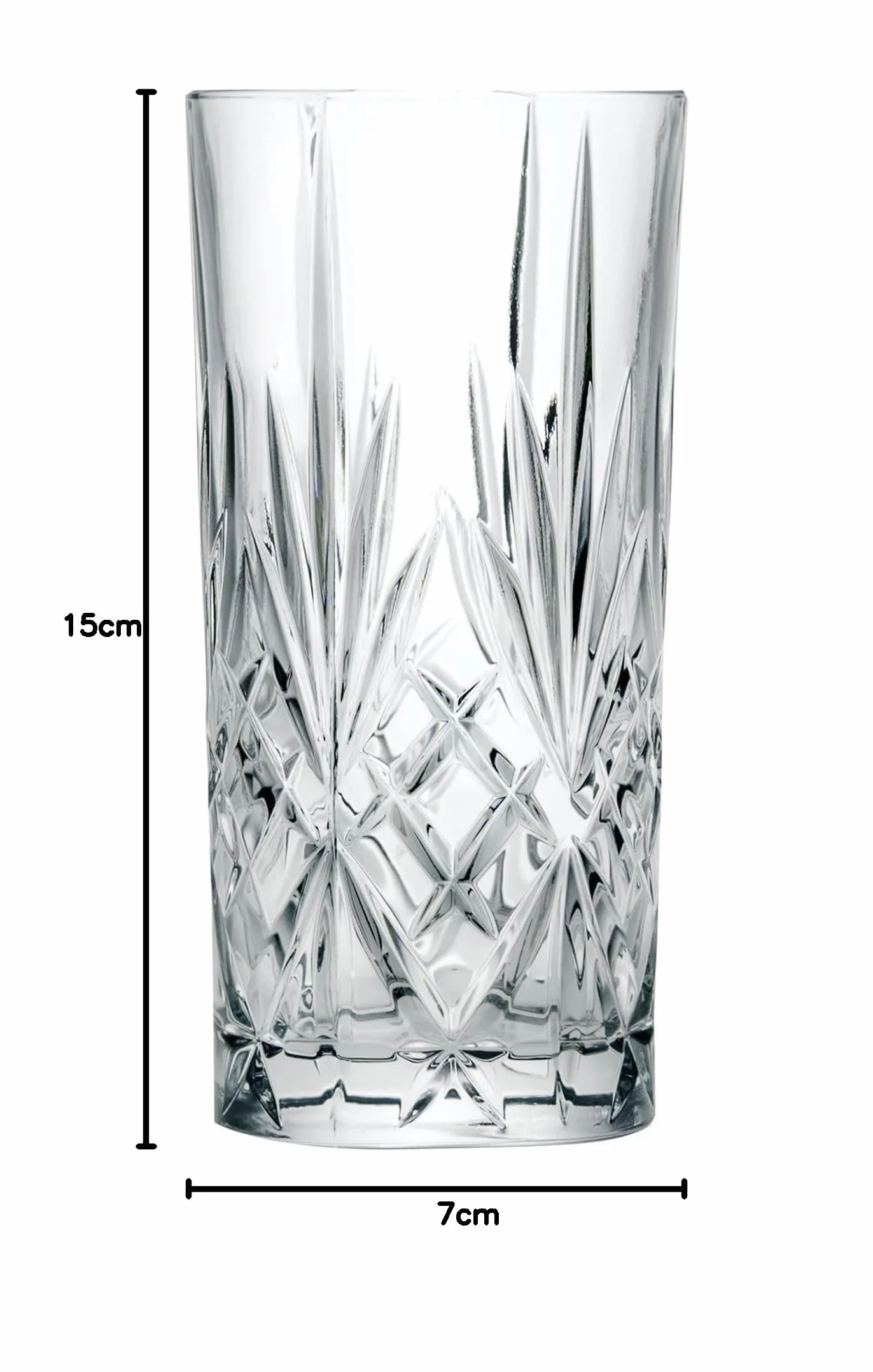 RCR Cristalleria Italiana Linea Melodia Bicchieri da Acqua e Cocktail in Vetro Set 6 Bicchieri Cristallo 36 Cl