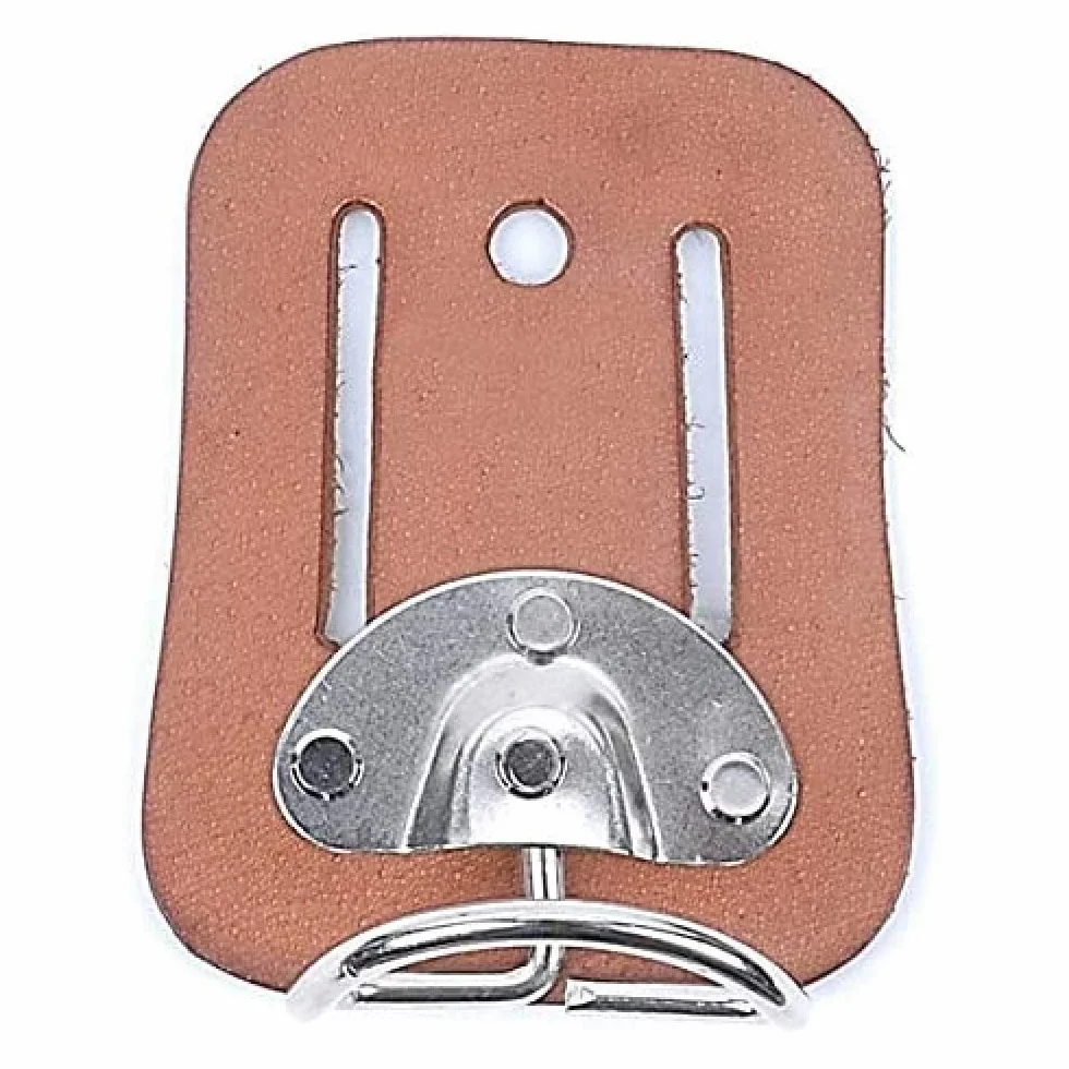 Boxer® Porta Martello in Pelle – Supporto per Cintura da Lavoro con Anello in Metallo – Accessorio Professionale – Taglia Unica – 15×9,5 cm