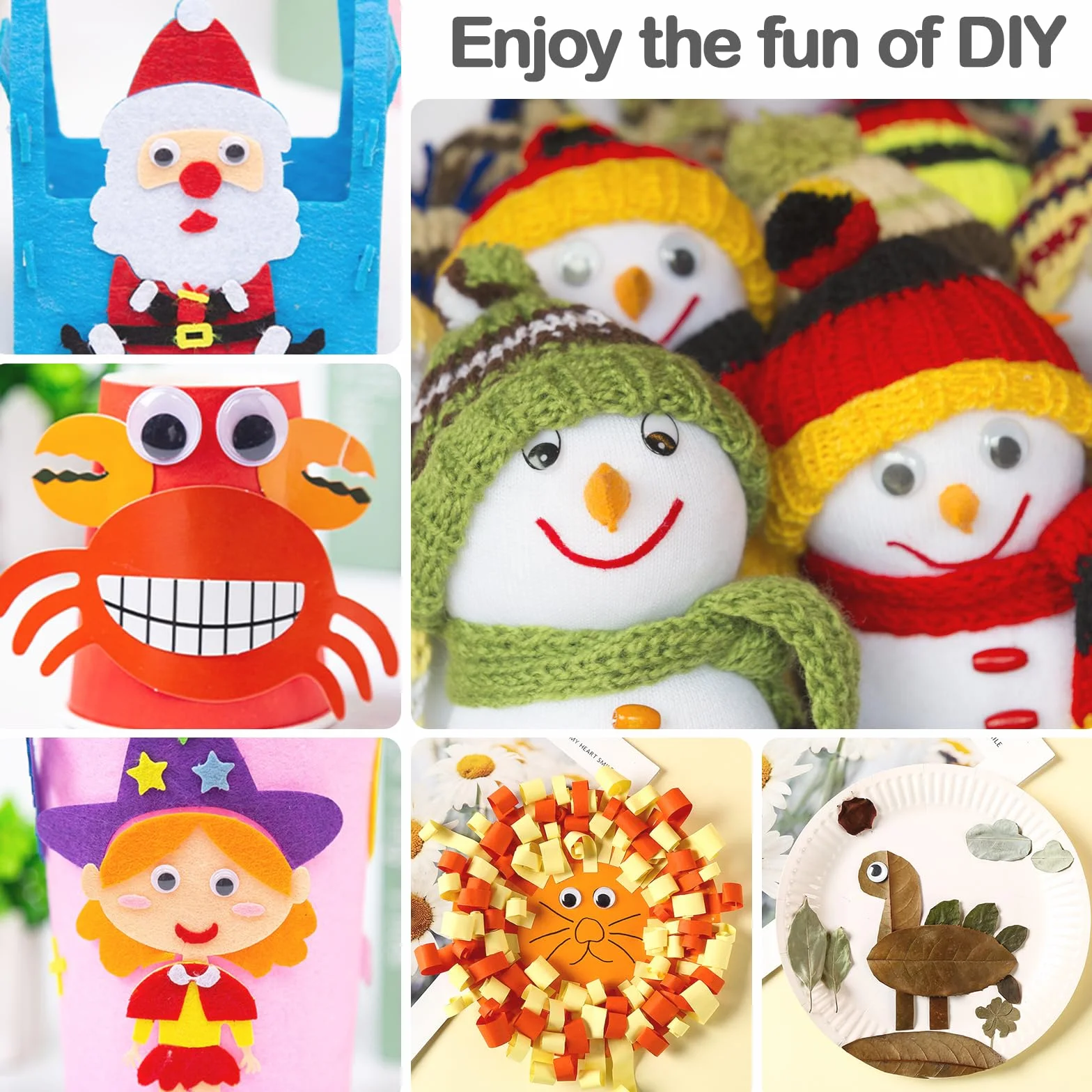 Carehabi 1200 Pezzi Occhi Mobili Adesivi Giocattolo Autoadesivi per Fai da Te Scrapbooking Accessori