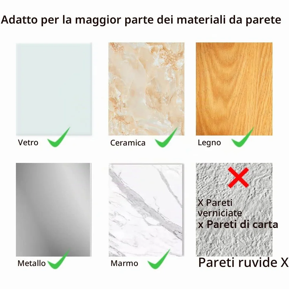 PaiLeWei Gancio Adesivo - 6 pezzi Autoadesivi Ganci Adesivi Trasparenti 5 kg (max), per Bagno, Cucina, Soffitto, Appendere, Parete, Porta, Accappatoi, Portasciugamani (6 Pezzi)