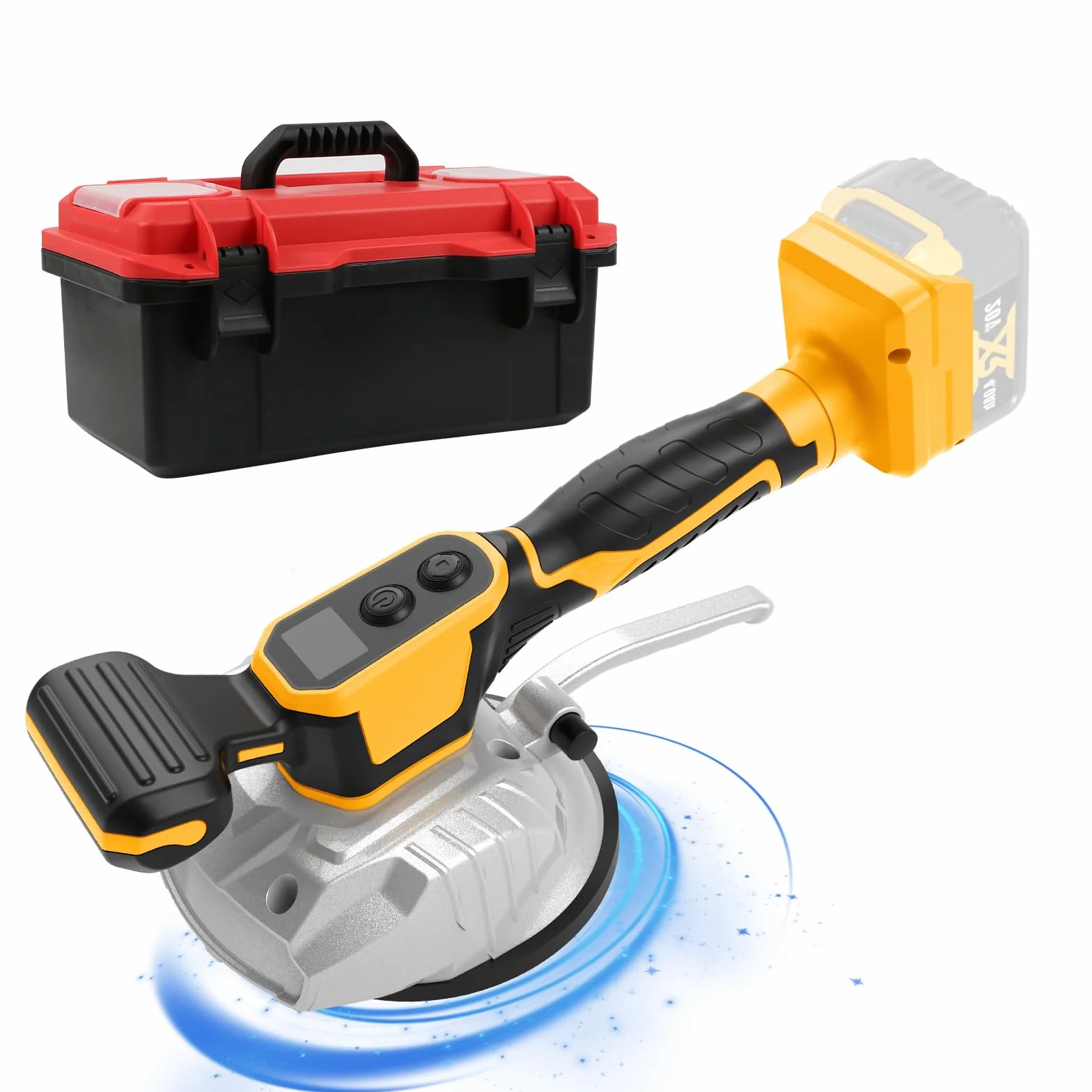 Vibratore Per Piastrelle Compatibile Con Dewalt 20 V Batteria, Vibratore Per Piastrelle Con Ventosa Da 5", 5 Marce, Velocità Regolabile, Capacità Di 60 Kg (Batteria Non Inclusa)